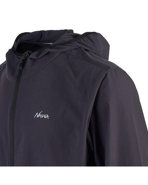 NANGA Blue Hooded Casual Jacket for men