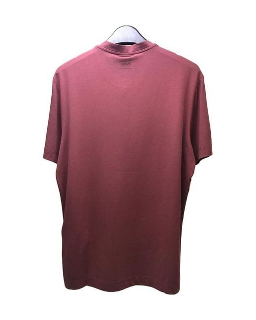 Armani Collezioni Red Logo T-Shirt With Round Neck for men