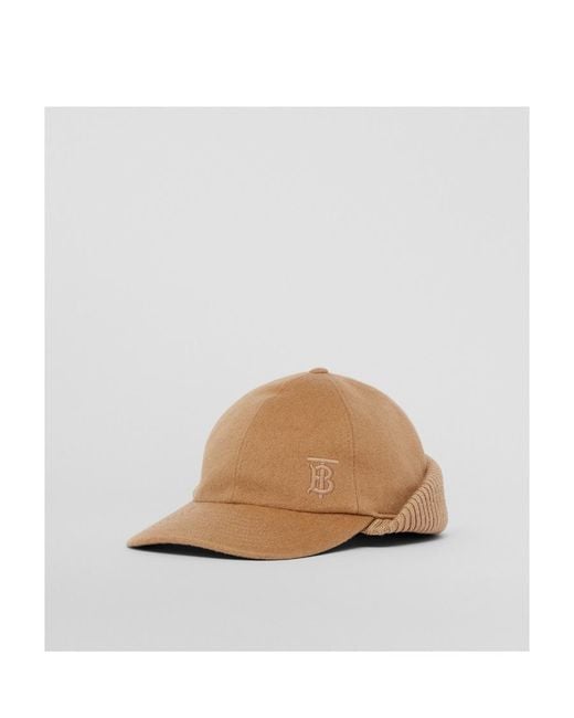 Burberry Brown Tb Monogram-Embroidered Reconstructed Cap for men