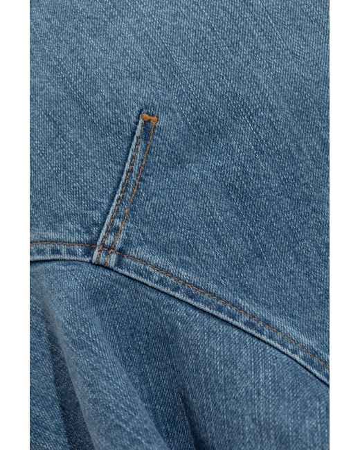 Givenchy Blue Flared Denim Mini Skirt