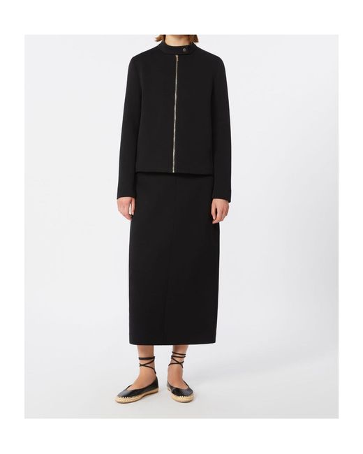 Max Mara Black Straight Skirt