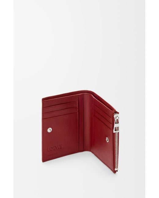 Loewe Red Panelled Leather Wallet for men