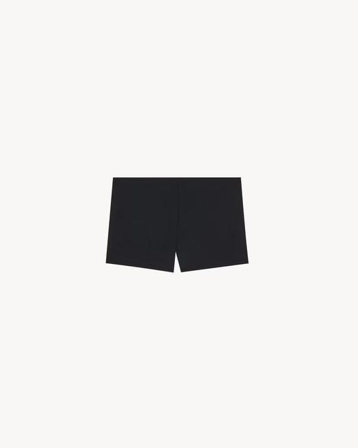 Saint Laurent Blue Cassandre Logo Embroidered Swim Shorts for men