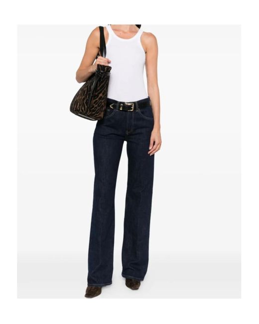 Dondup Blue Jacklyn Wide-Leg Jeans