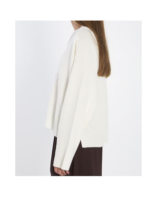 Loulou de Saison White Kaia Buttoned Cardigan