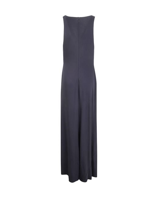 Ralph Lauren Blue Lauren Elkanah Sleeveless Gown Dress
