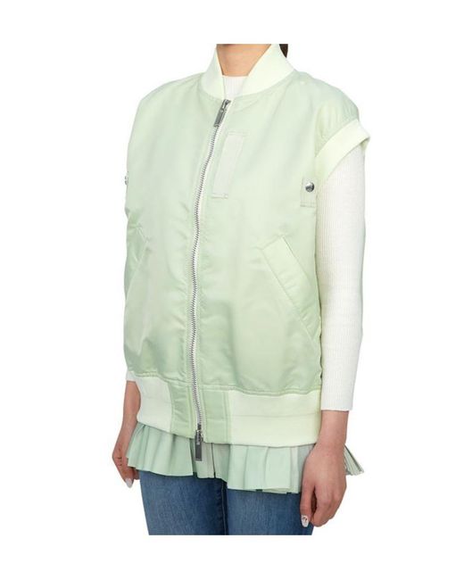 Sacai Green Padded Waistcoat
