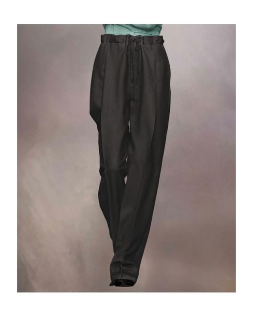 Maison Margiela Black Wide-Leg Trousers