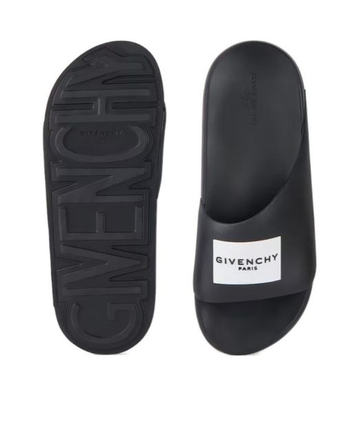 Givenchy Multicolor Paris Label Flat Slides for men