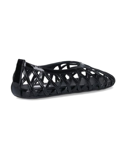 Alaïa Black Hollow Flat Shoes