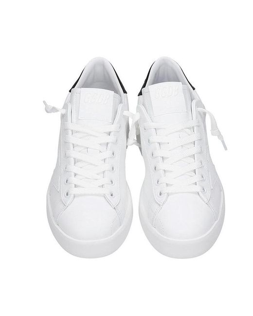 Golden Goose Deluxe Brand White Purestar Lace-Up Sneakers
