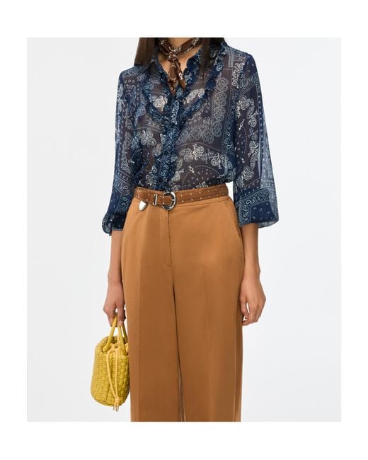 iBlues Blue Printed Shirt