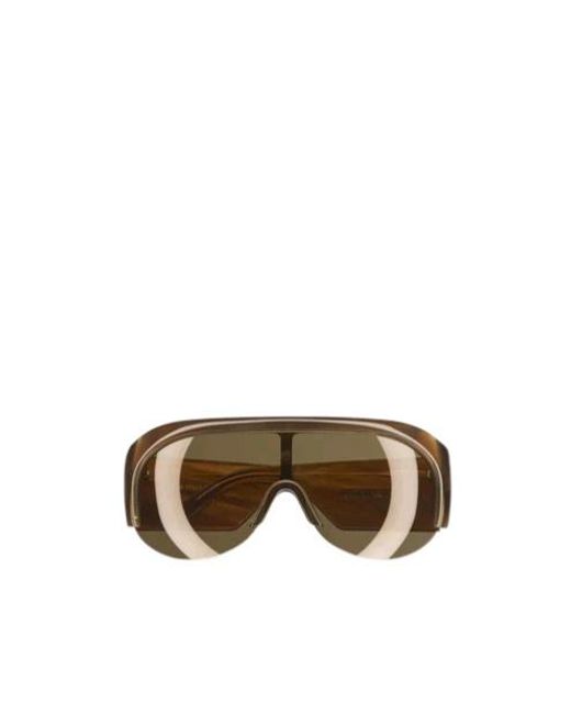 Phoebe Philo Brown Half Bombe Sunglasses