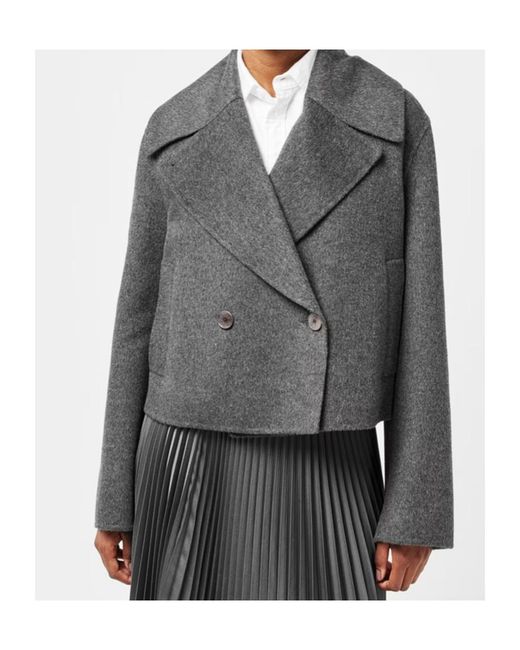 Joseph Gray Double-Breasted Casual Jacket
