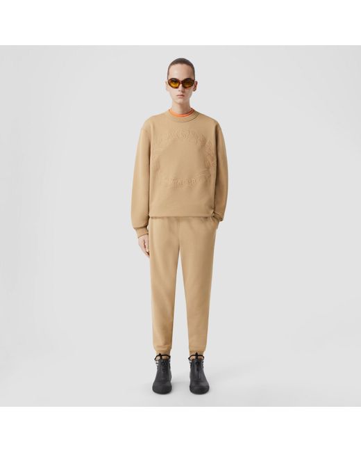 Burberry Natural Logo Patch Cotton Track Pants