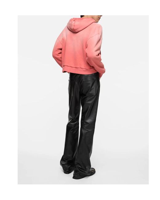 Acne Pink Sprayed Zip Hoodie for men