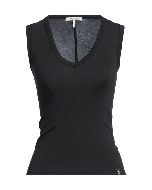 Rag & Bone Black Plain Colour Top