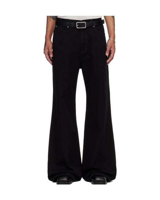 Lu'u Dan Black Belt Loop Jeans for men