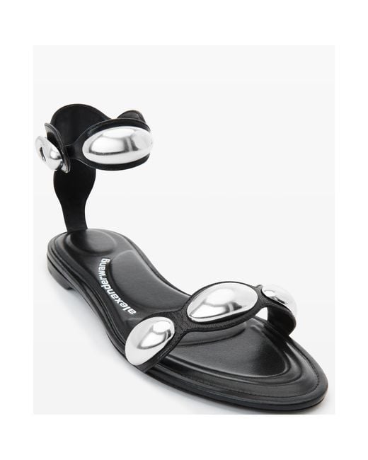 Alexander Wang White Dome Leather Sandals