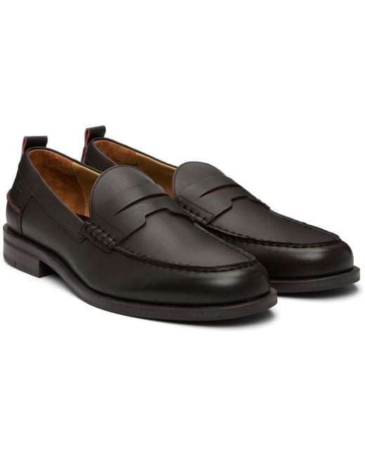 Boss Black Round-Toe Loafers for men