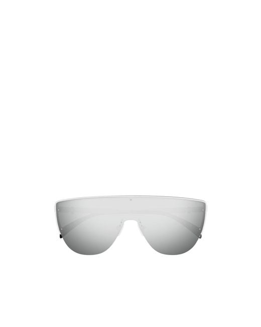 McQueen White Eyewear Shiny Sunglasses for men