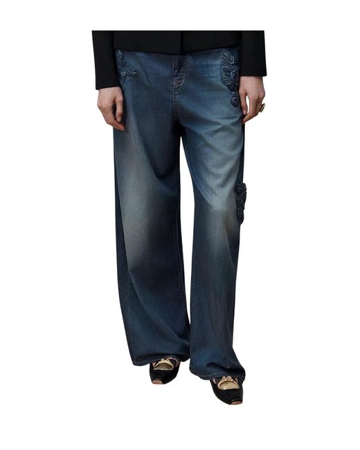Dior Blue Regular-Fit Embroidered Jeans