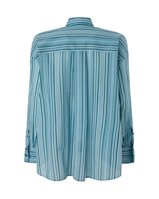 Pinko Blue Striped Buttoned Shirt