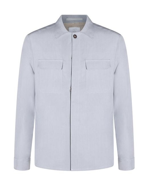 Eleventy Blue Long Sleeved Button-Fastened Jacket for men
