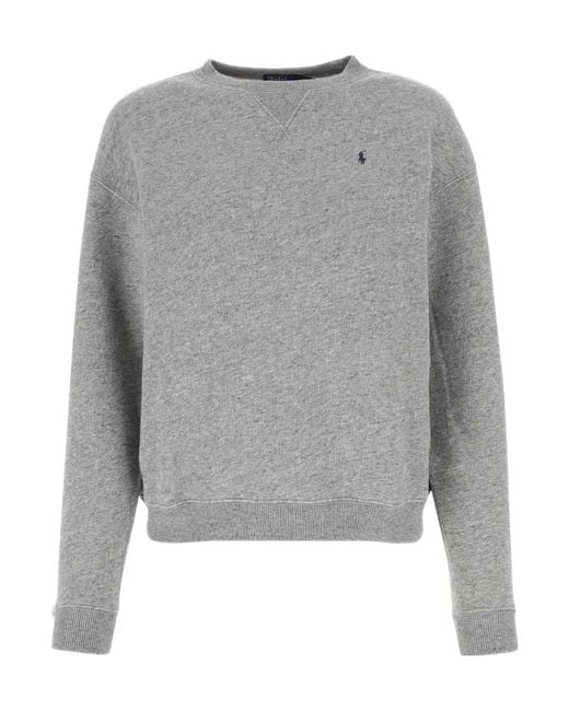 Polo Ralph Lauren Gray Polo Pony Crew-Neck Sweatshirt