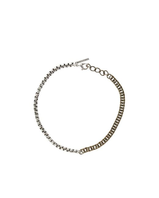 Dries Van Noten Metallic Chain Necklace for men