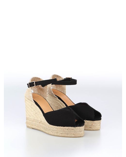 Castaner Black 100Mm Bianca Espadrilles