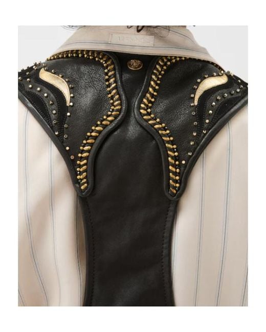 Versace Black Beaded Embellished Button-Up Waistcoat