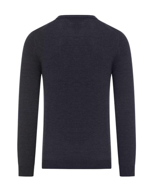 Zanone Blue Fine-Knit Jumper for men