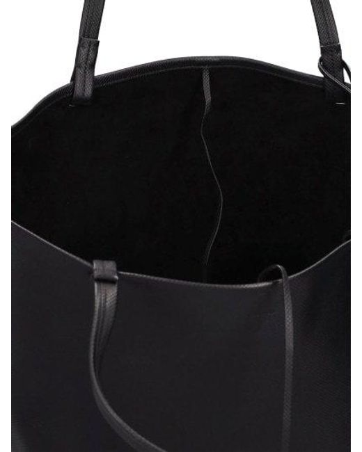 The Row Black Park Tote Logo Handbag