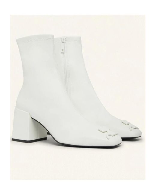 Courreges White Courrèges Reedition Ac Side Zipped Ankle Boots