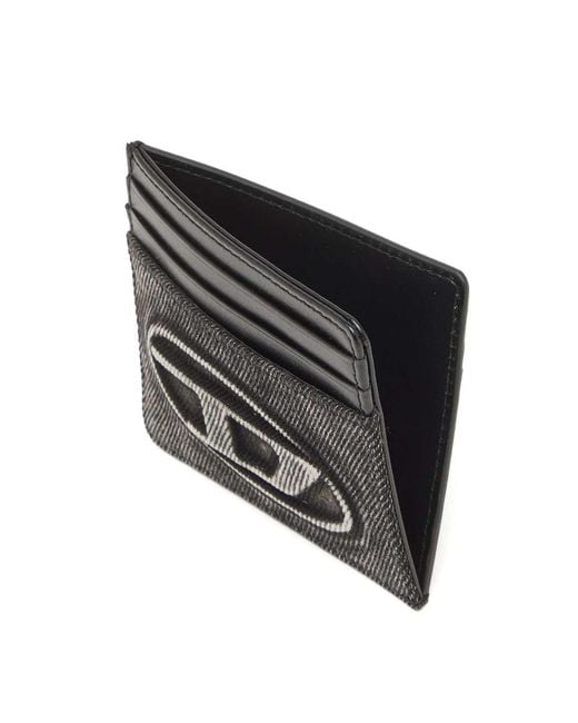 DIESEL Black Logo-Embossed Card Case