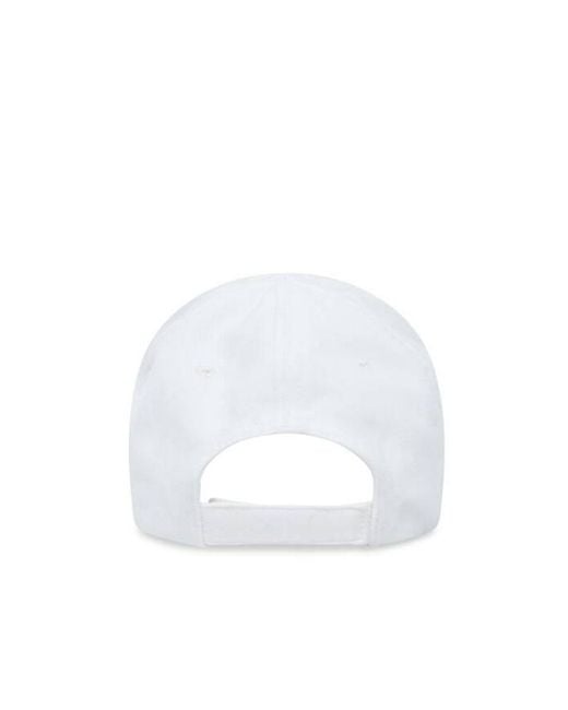 Balenciaga White Dirty Baseball Cap for men