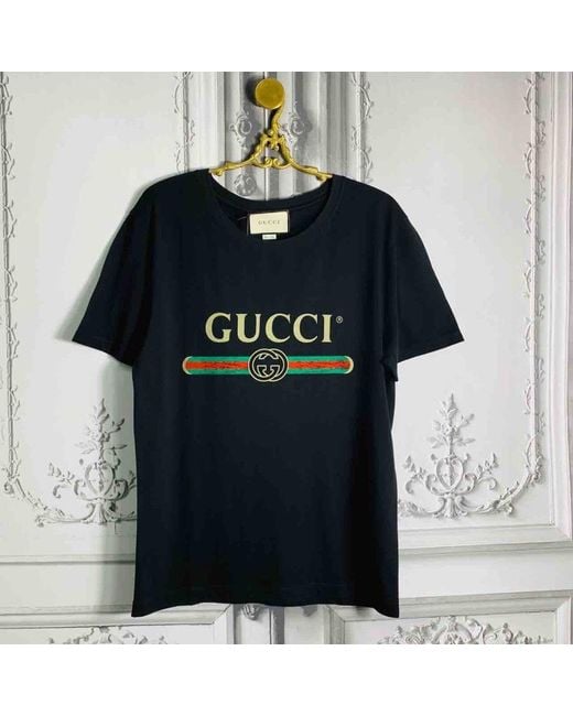 Gucci Black Oversize Washed T-Shirt With Logo for men