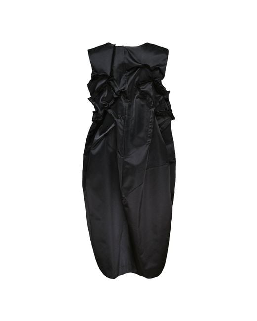 Comme des Garçons Black Comme Des Garçons Ruffle Detailed Sleeveless Midi Dress