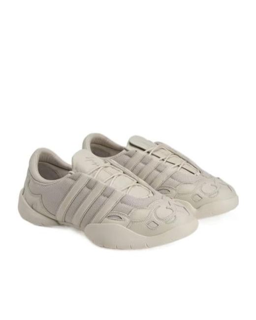 Y-3 Gray Quilted Panel Low-Top Sneakers for men