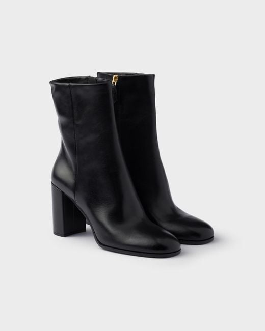 Prada Black Zip-Up Block-Heeled Boots