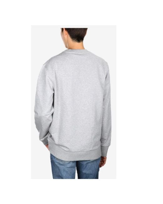 Lanvin Gray Printed Round-Neck Sweater for men