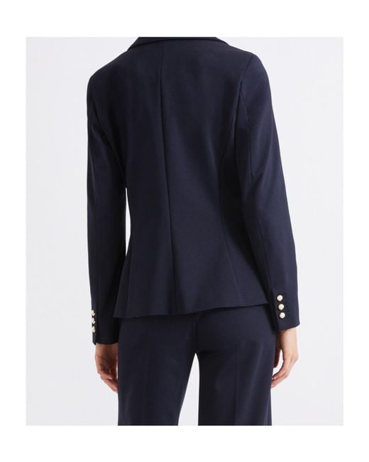 Marella Blue Slim-Fit Jersey Blazer