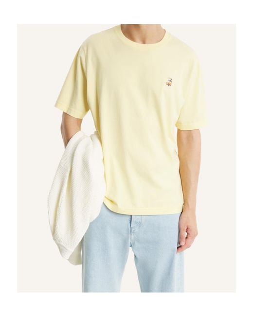 Maison Kitsuné White Maison Kitsuné Dreaming Fox Comfort T-Shirt for men