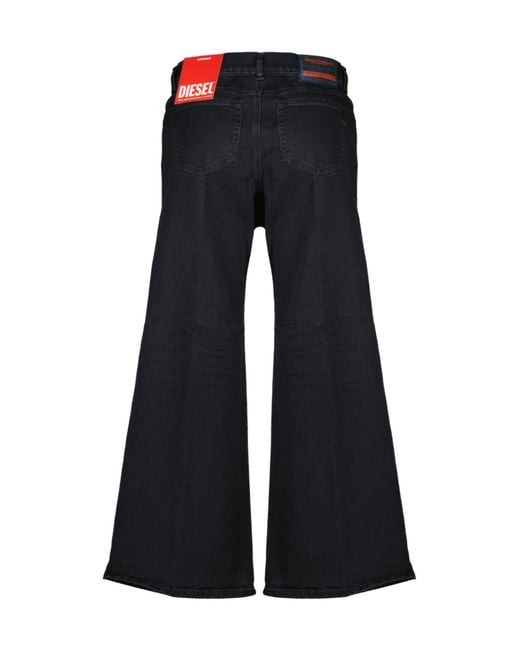 DIESEL Black Wide-Leg Jeans