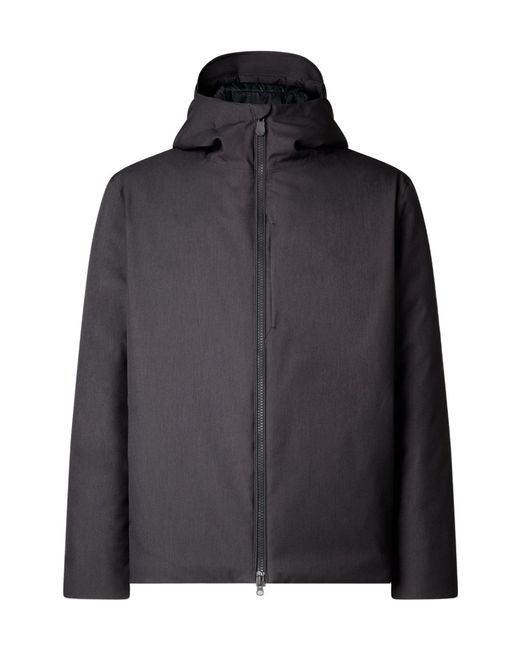 Save The Duck Black Barnaby Hooded Puffer Jacket for men
