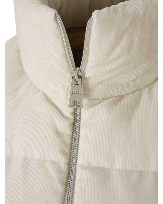Herno White Zipper Vest Down Jacket