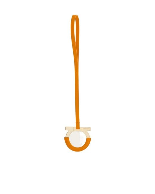 Ferragamo White Gancini Pendant