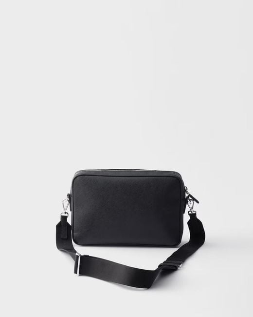 Prada Black Saffiano Leather Shoulder Bag for men