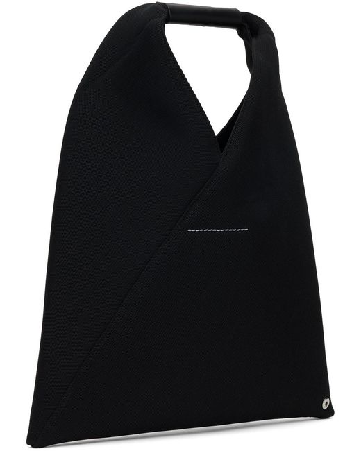 MM6 by Maison Margiela Black Small Japanese Open Top Tote Bag